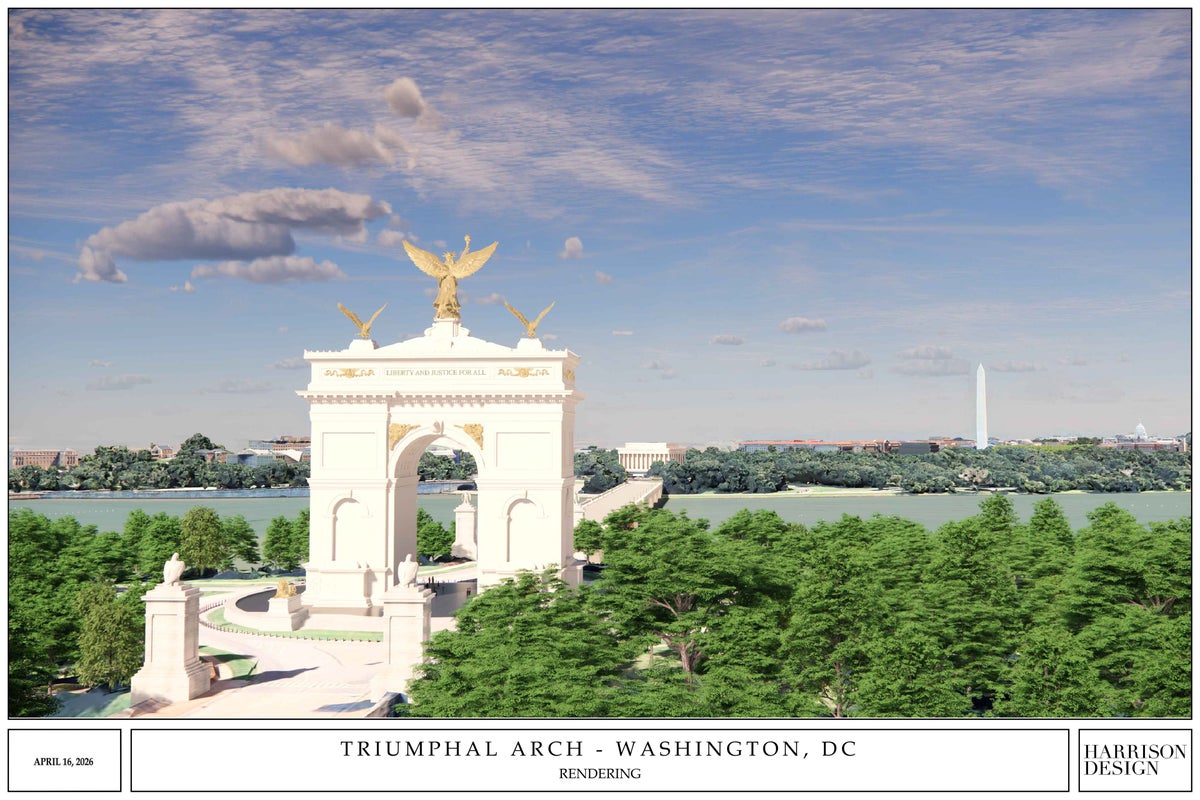 Trump Unveils Ambitious 250-Foot Victory Arch Design for Washington DC