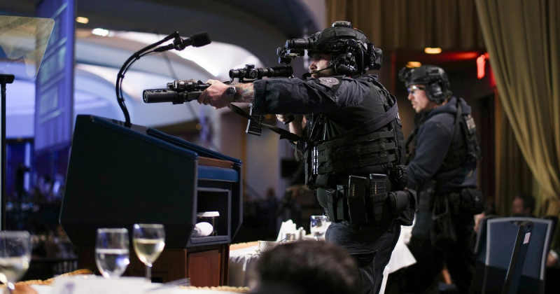 Trump Rushed Out Amid Shooting Chaos at White House Correspondents' Dinner