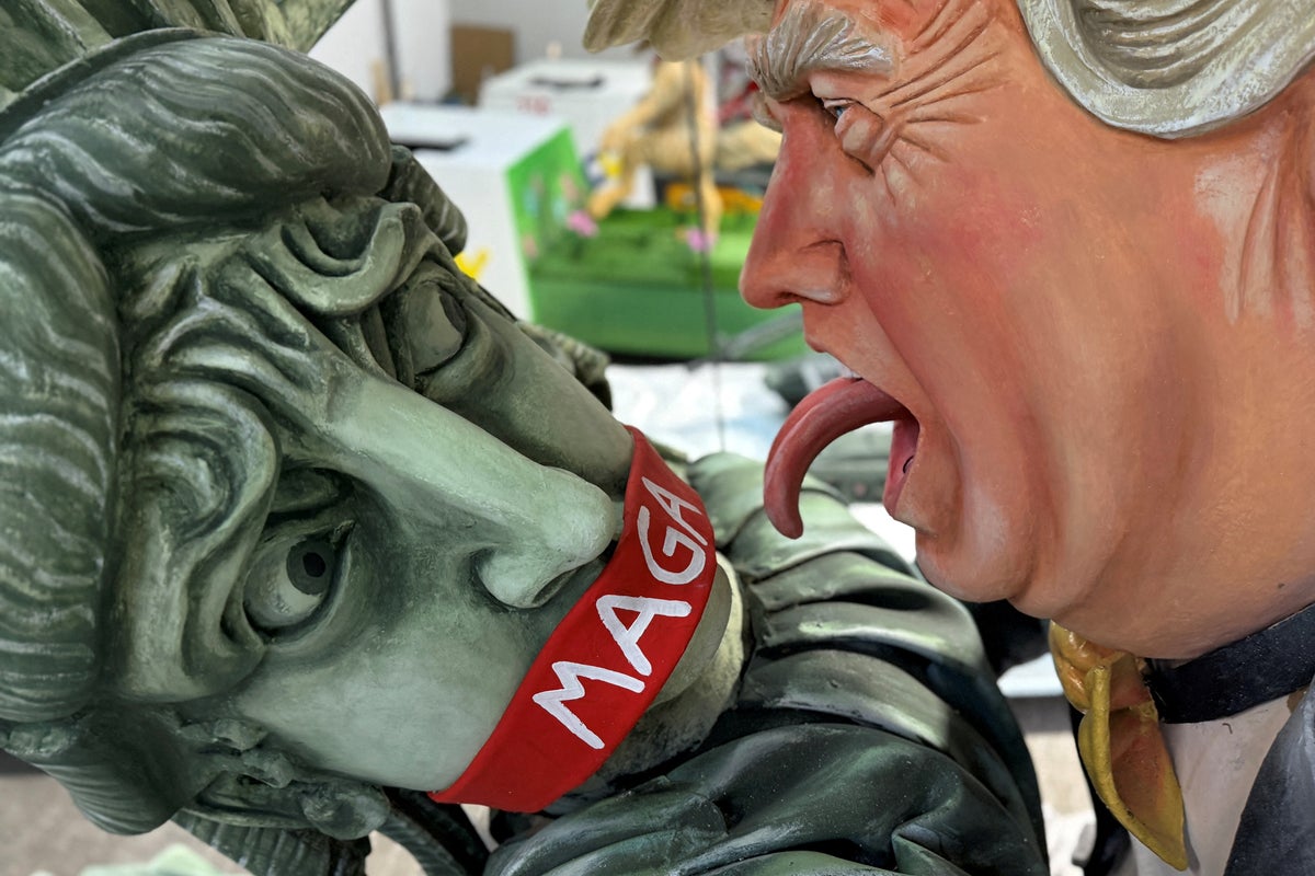 Trump Strips Down for German Carnival: A Tattooed Satire