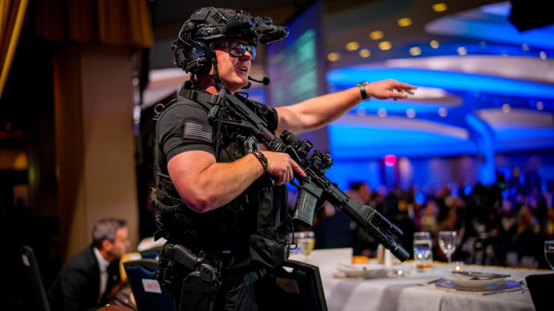 Images Capture the Chaos Following the White House Correspondents' Dinner Shooting