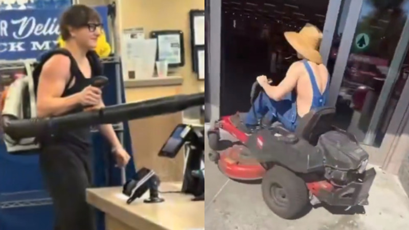 Teens Arrested for Driving Lawn Mower into Target and Using Leaf Blower at Culver's in Viral Stunt