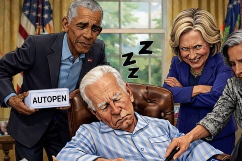 Trump Unleashes AI Fury: Biden, Obama, and Clinton Get Roasted in Wild Image