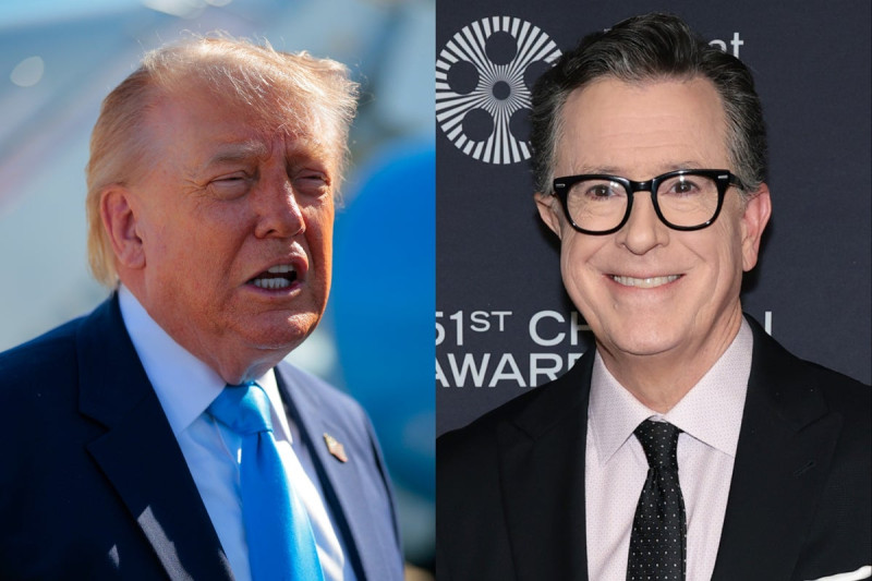 Trump Throws Shade at Colbert Before Late Show's Final Curtain