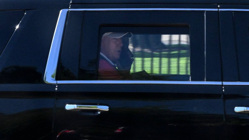Donald Trump Tees Off with Mystery Blonde After Six-Hour Meme Meltdown