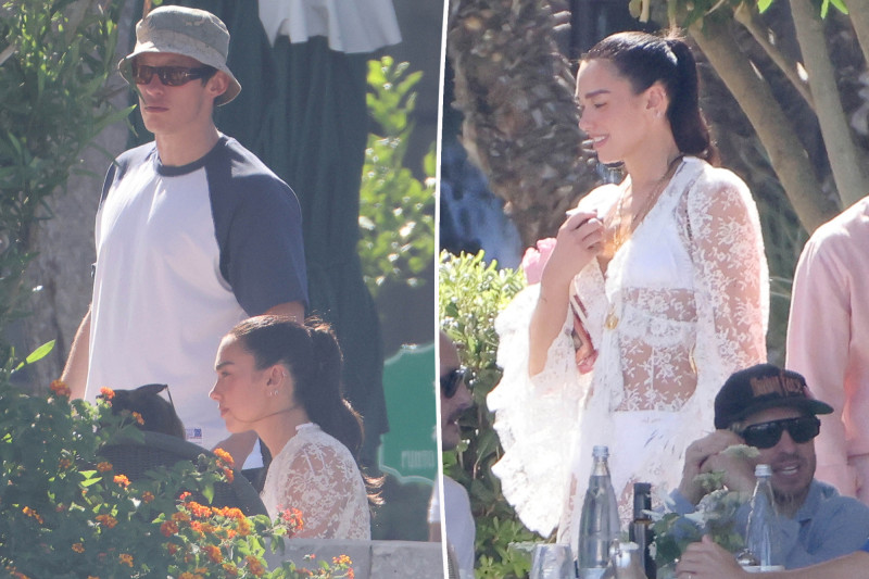 Dua Lipa Drenched in Bridal Bliss in Lace After Secret Wedding to Callum Turner