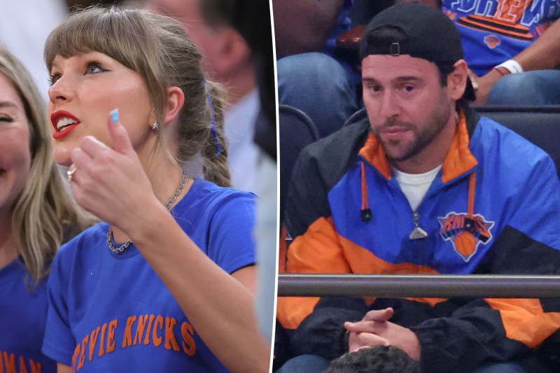Scooter Braun Stirs the Pot at Knicks Game with Sydney Sweeney While Taylor Swift Watches