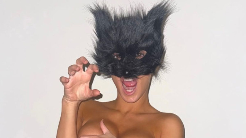 Kanye West's Wife Bianca Censori Goes Topless in Wild Cat Mask Snap