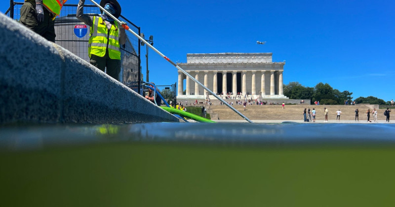Trump Administration Claims to Have Turned Reflecting Pool Blue—Reality Says Otherwise!