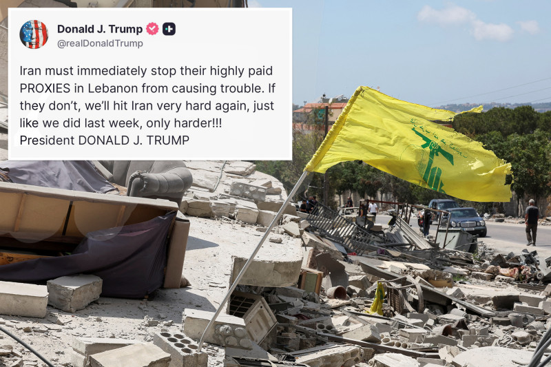 Trump Threatens to Smash Iran Again if Hezbollah Runs Wild
