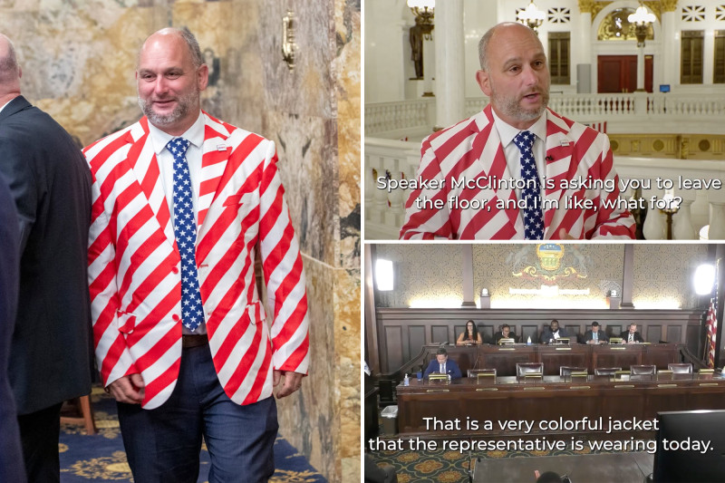 Pennsylvania Lawmaker Booted for Wearing American Flag Suit Ahead of 250th Birthday