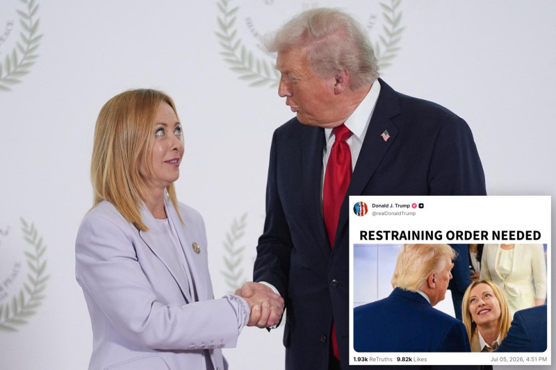 Trump Slams Italy's Meloni, Calls for Restraining Order Over 'Stalker' Claims