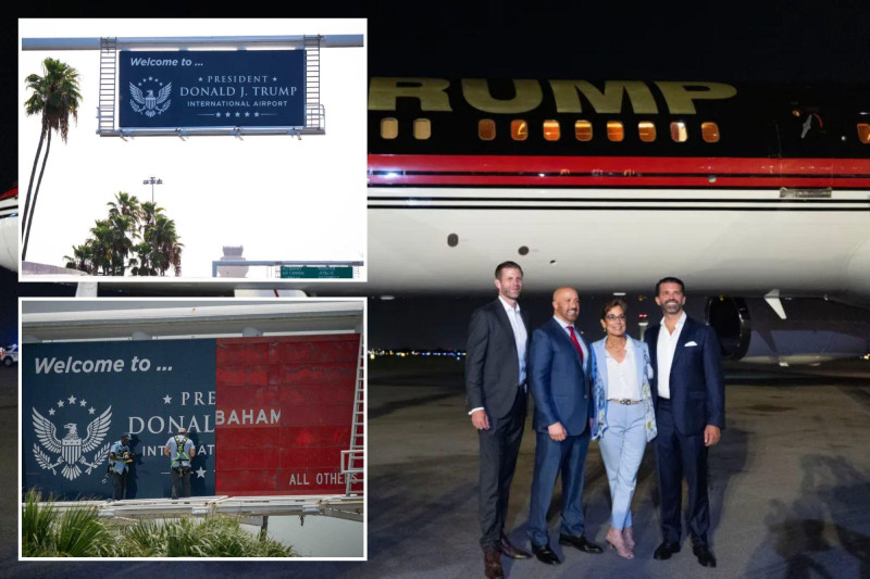 Palm Beach Airport Renamed Trump International as His Jet Touches Down