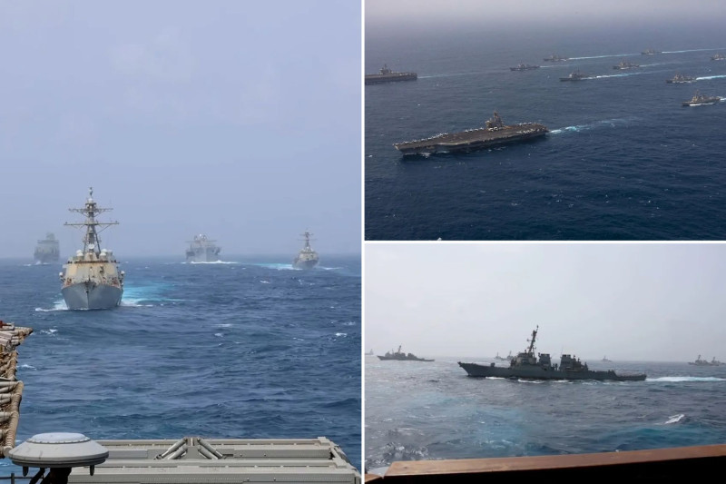 TRUMP UNLEASHES NAVAL MIGHT: 20 WARSHIPS AND TWO CARRIERS HEAD FOR IRAN