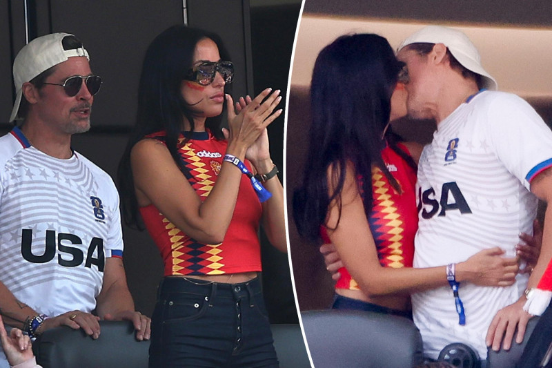 Brad Pitt and Ines de Ramon Get Hot and Heavy at FIFA World Cup 2026