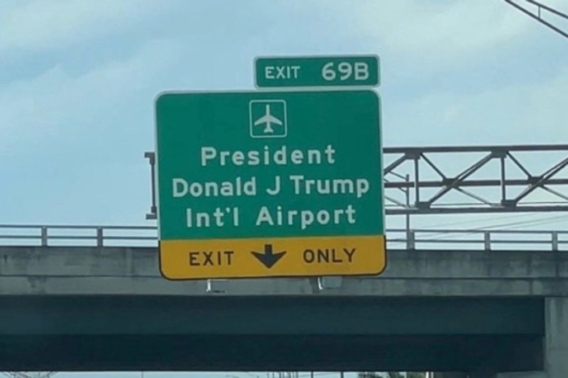 Eric Trump Ridiculed for Gushing Over President Donald J. Trump International Airport
