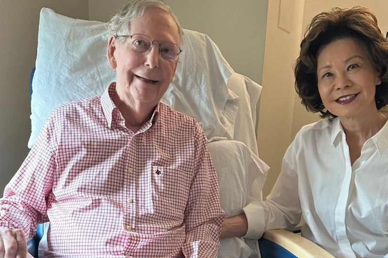 Mitch McConnell Emerges from Hospital with Disturbing Mark Echoing Trump's Health Scare