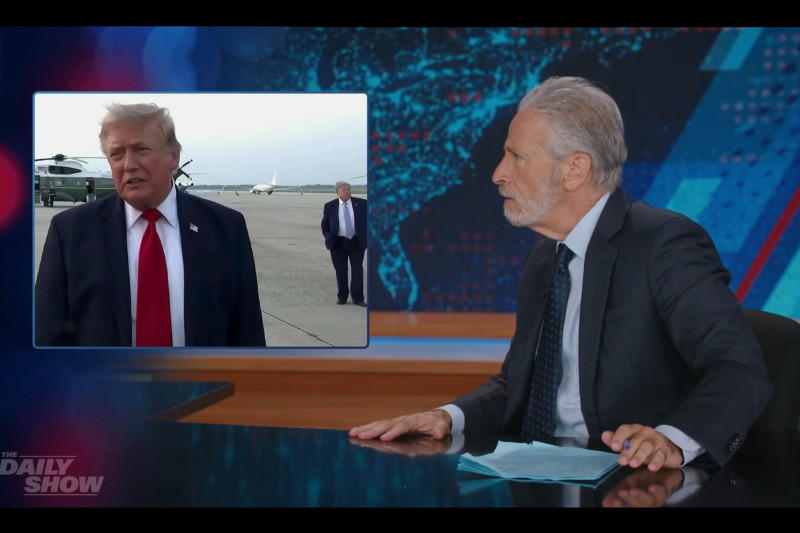 Jon Stewart Goes Ballistic Over ‘Backup Trump’ Spotted Near President: ‘Who the F–k Is This Guy?’